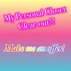 Clearing out my closet!